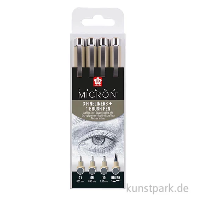 Artikelbild 1 des Artikels “Sakura PIGMA Micron Set - 4 Strichstärken, Kaltgrau dunkel “