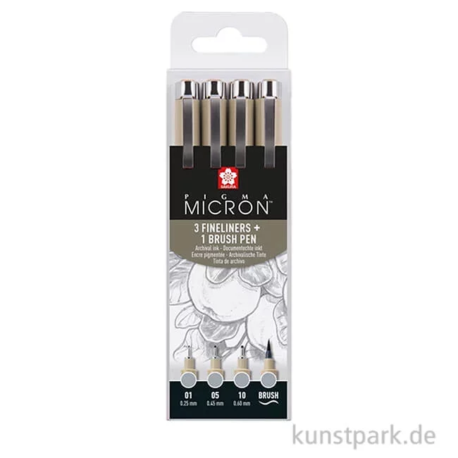 Artikelbild 1 des Artikels “Sakura PIGMA Micron Set - 4 Strichstärken, Kaltgrau hell “