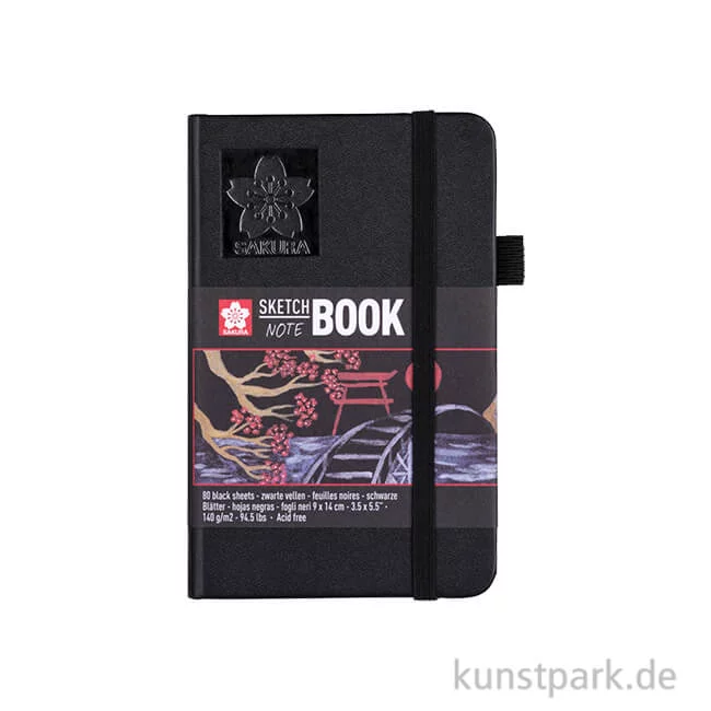Artikelbild 1 des Artikels “Sakura Skizzenbuch, 80 Blatt, Schwarzes Papier, 140g 9 x 14 cm“