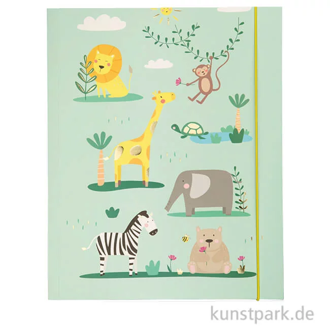 Artikelbild 1 des Artikels “Sammelmappe - Happy Safari, Hotfoil, mit Gummiband, DIN A3 “