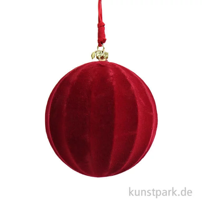 Artikelbild 1 des Artikels “Samt Anhänger - Kugel mit Schliff, Rot “