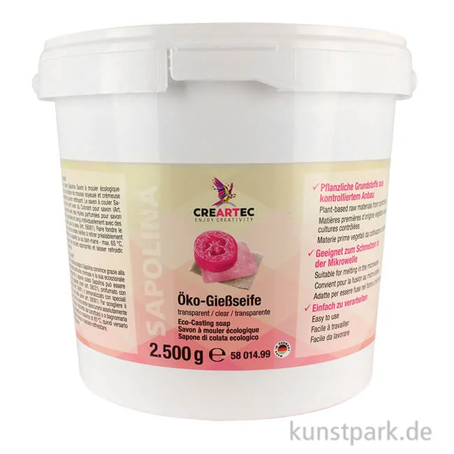 Artikelbild 1 des Artikels “Sapolina - Gießseife zum Seifengießen, transparent 2,5 kg Eimer“