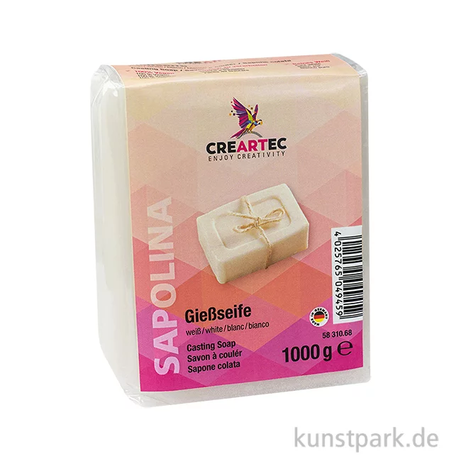 Artikelbild 1 des Artikels “Sapolina - Gießseife zum Seifengießen, weiß 1 kg Block“