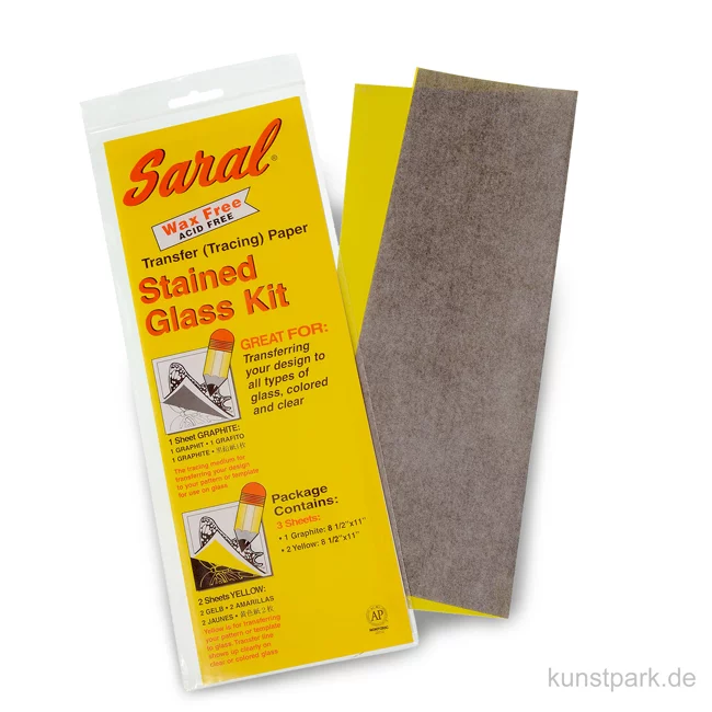 Artikelbild 1 des Artikels “Saral Transferpapier - Glas, Stein, Keramik - 3 Bögen, 22x22,8 cm “