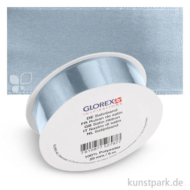 Artikelbild 1 des Artikels “Satinband - 25 mm Breite, 5 m Länge Einzelfarbe | Hellblau“
