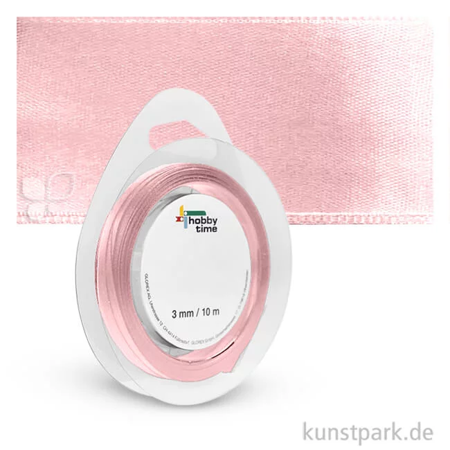 Artikelbild 1 des Artikels “Satinband - 3 mm Breite - 10 m Länge Einzelfarbe | Rosa“