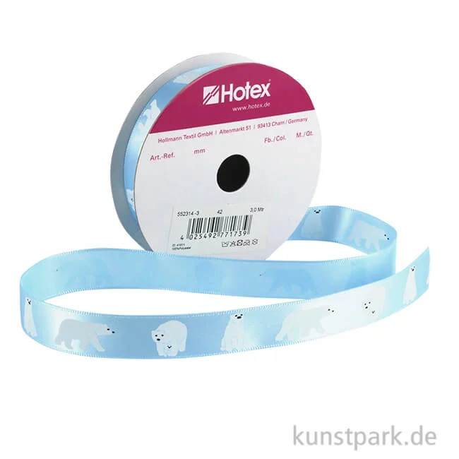 Artikelbild 1 des Artikels “Satinband Eisbär - 15 mm x 3 m “