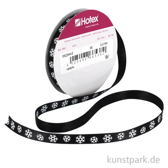 Artikelbild 1 des Artikels “Satinband Schneeflocken - 10 mm x 5 m “