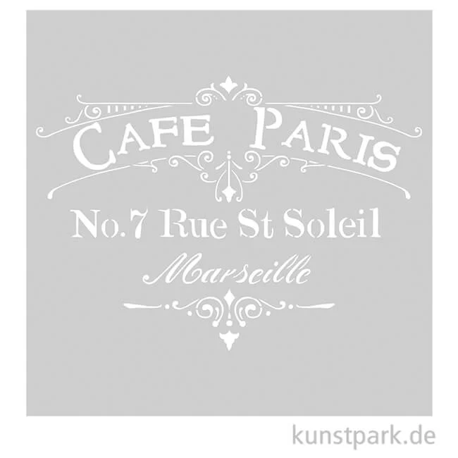 Artikelbild 1 des Artikels “Schablone 30,5x30,5 cm - Café Paris “