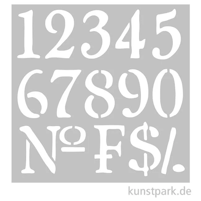 Artikelbild 1 des Artikels “Schablone 30,5x30,5 cm - Nummern “