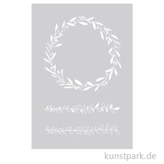 Artikelbild 1 des Artikels “Schablone - Blätterranken, mit Rakel, DIN A5 “