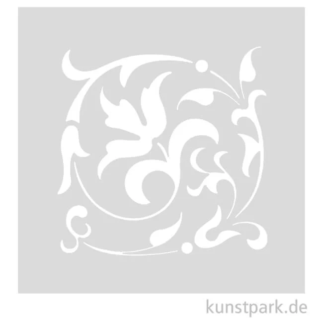 Artikelbild 1 des Artikels “Schablone - Floraler Schnörkel, Größe 110x110 mm “