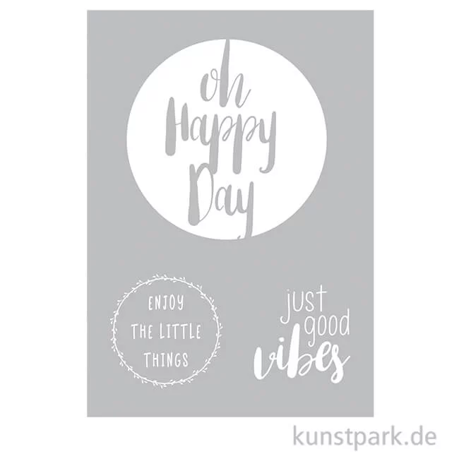 Artikelbild 1 des Artikels “Schablone - Happy Day, mit Rakel, DIN A4 “