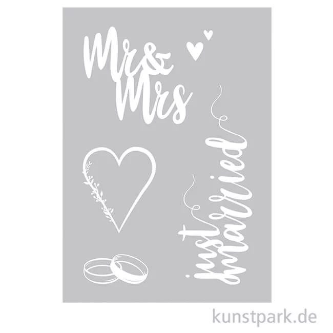 Artikelbild 1 des Artikels “Schablone - Hochzeit, DIN A4 mit Rakel “
