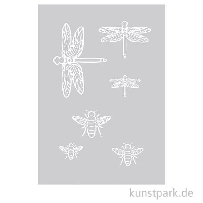 Artikelbild 1 des Artikels “Schablone - Insekten, DIN A5 mit Rakel “