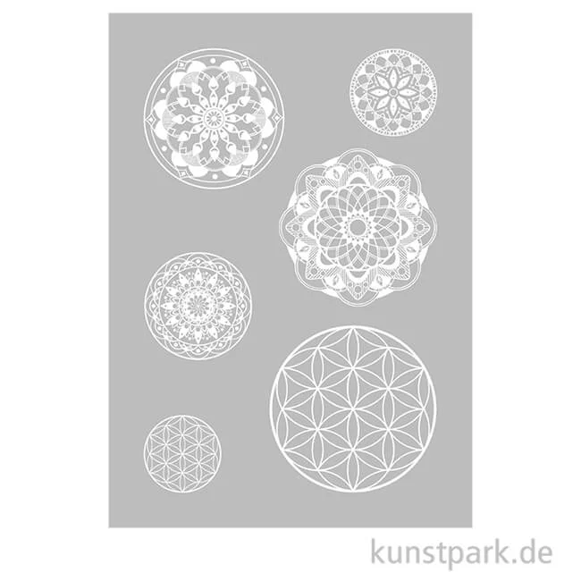 Artikelbild 1 des Artikels “Schablone Mandala DIN A4, inklusive Rakel “
