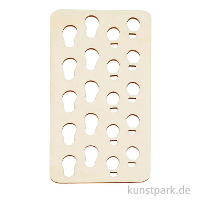 Artikelbild 1 des Artikels “Schablone - Mini Fußstapfen, Holz, 14 x 7 cm “