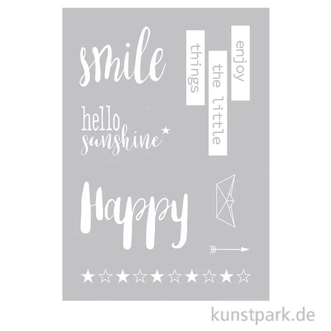 Artikelbild 1 des Artikels “Schablone - Smile, mit Rakel, DIN A4 “
