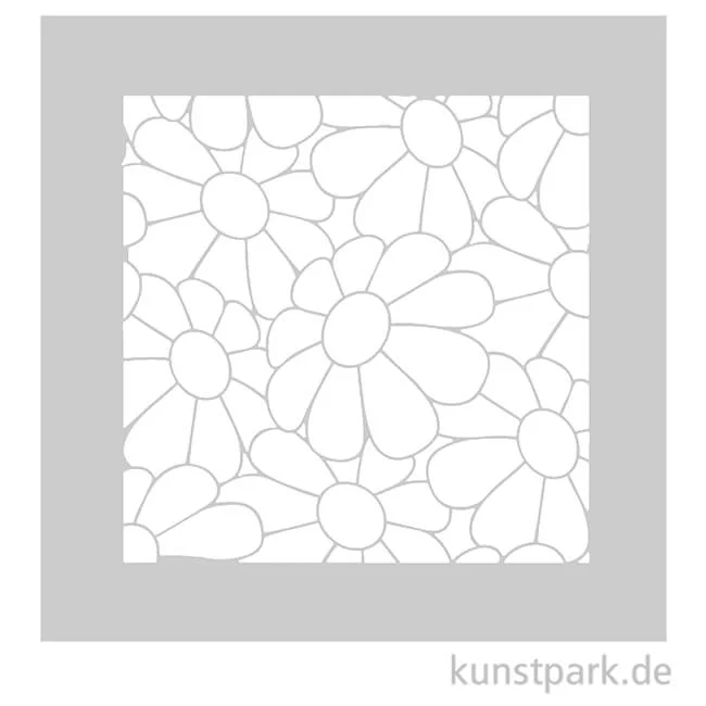 Artikelbild 1 des Artikels “Schablone - Verrückte Gänseblümchen, Größe 110x110 mm “