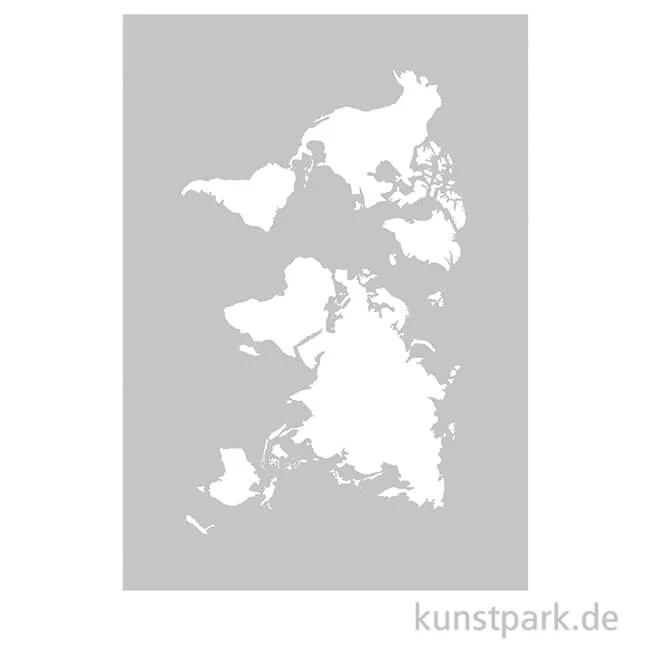 Artikelbild 1 des Artikels “Schablone - World Map, mit Rakel, DIN A5 “