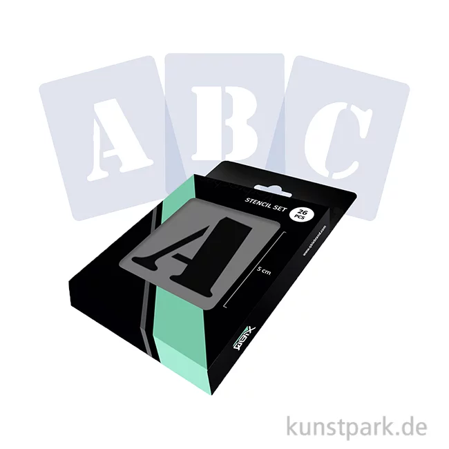 Artikelbild 1 des Artikels “Schablonen - Alphabet Set mit 26 Großbuchstaben, Höhe je 5 cm, Serif “