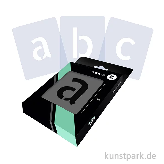 Artikelbild 1 des Artikels “Schablonen - Alphabet Set mit 26 Kleinbuchstaben, Höhe je 5 cm “
