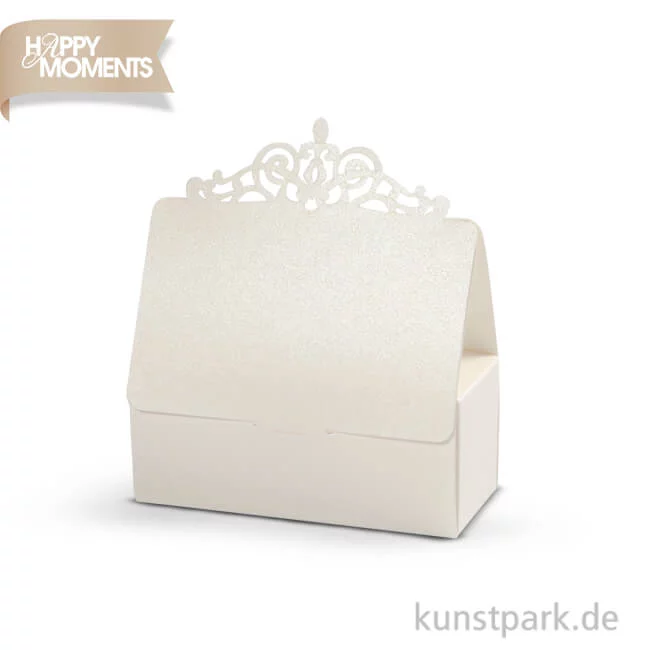 Artikelbild 1 des Artikels “Schachtel mit feinem Ausschnitt, 3,5 x 3,5 x 8,5 cm, 230 g, 5 Stück - creme “