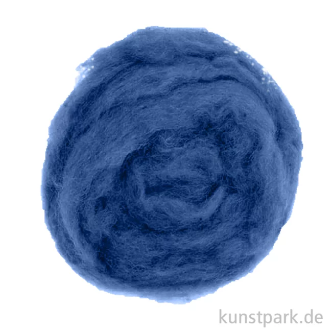 Artikelbild 1 des Artikels “Schafwolle zum Nassfilzen 100 % Natur, 50 g Einzelfarbe | Dunkelblau“