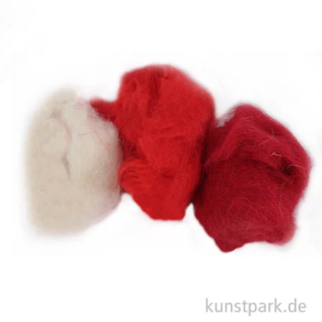 Artikelbild 1 des Artikels “Schafwolle - Rot-Mix, 3x10g sortiert “