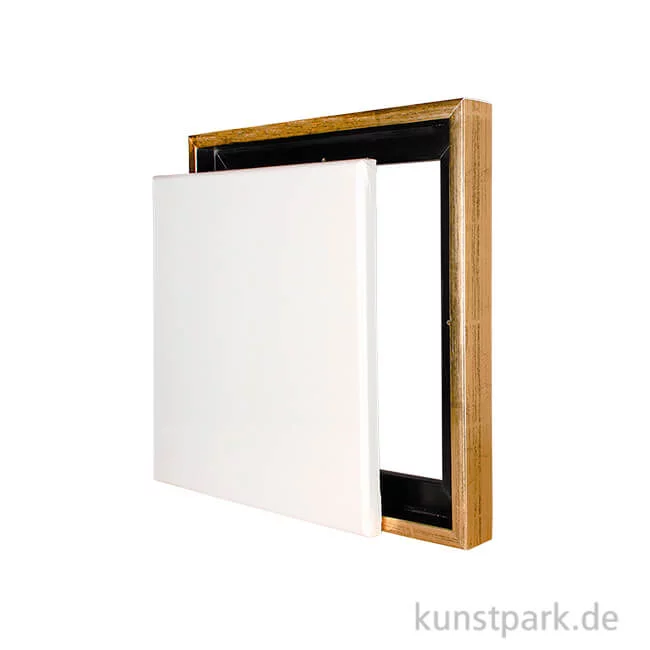 Artikelbild 1 des Artikels “Schattenfugenrahmen mit Keilrahmen - Gold 20 x 20 cm“