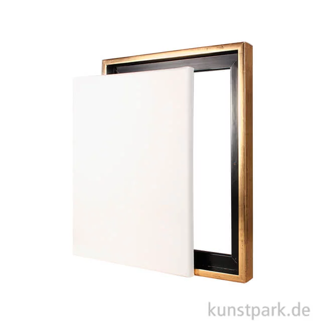 Artikelbild 1 des Artikels “Schattenfugenrahmen mit Keilrahmen - Gold 30 x 40 cm“