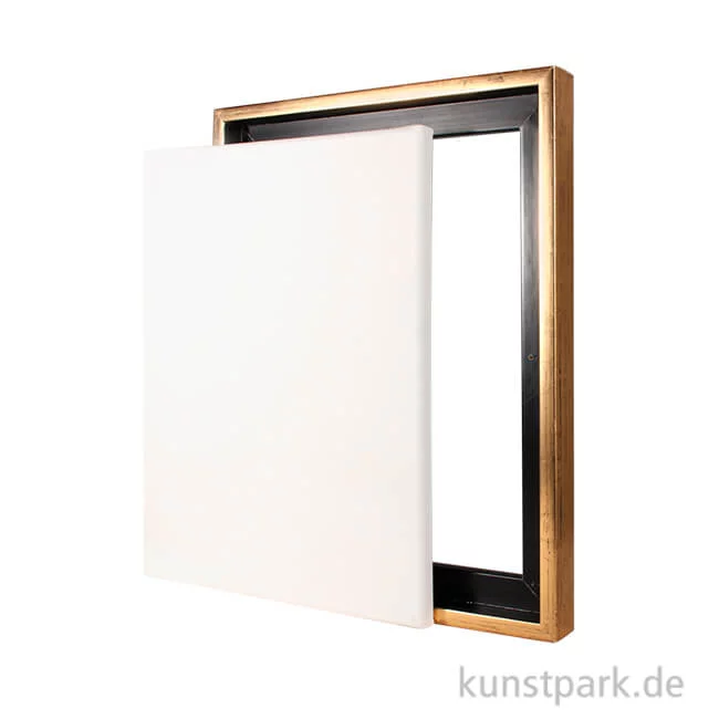 Artikelbild 1 des Artikels “Schattenfugenrahmen mit Keilrahmen - Gold 40 x 50 cm“