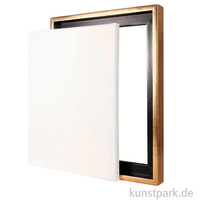 Artikelbild 1 des Artikels “Schattenfugenrahmen mit Keilrahmen - Gold 50 x 70 cm“