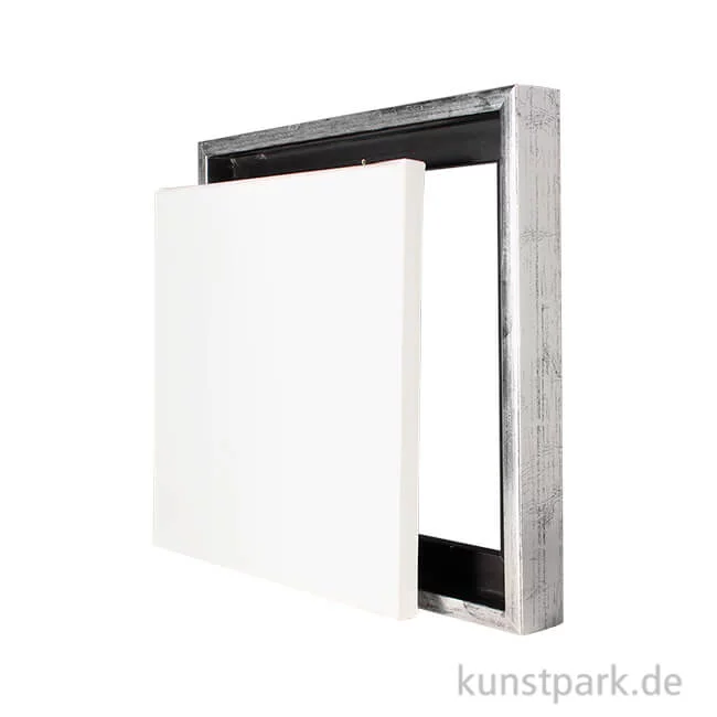 Artikelbild 1 des Artikels “Schattenfugenrahmen mit Keilrahmen - Silber 30 x 30 cm“