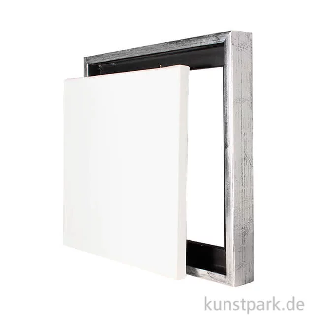 Artikelbild 1 des Artikels “Schattenfugenrahmen mit Keilrahmen - Silber 40 x 40 cm“