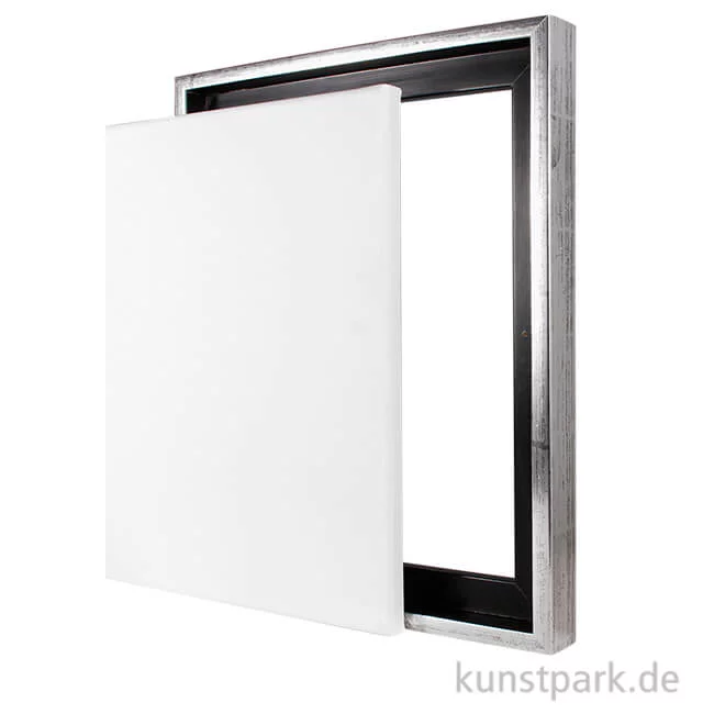 Artikelbild 1 des Artikels “Schattenfugenrahmen mit Keilrahmen - Silber 50 x 70 cm“