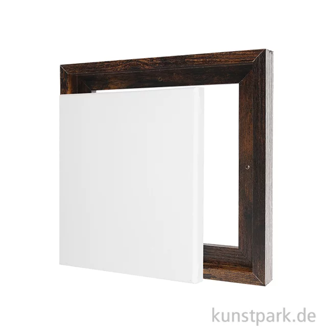 Artikelbild 1 des Artikels “Schattenfugenrahmen mit Keilrahmen - Walnuss 30 x 30 cm“