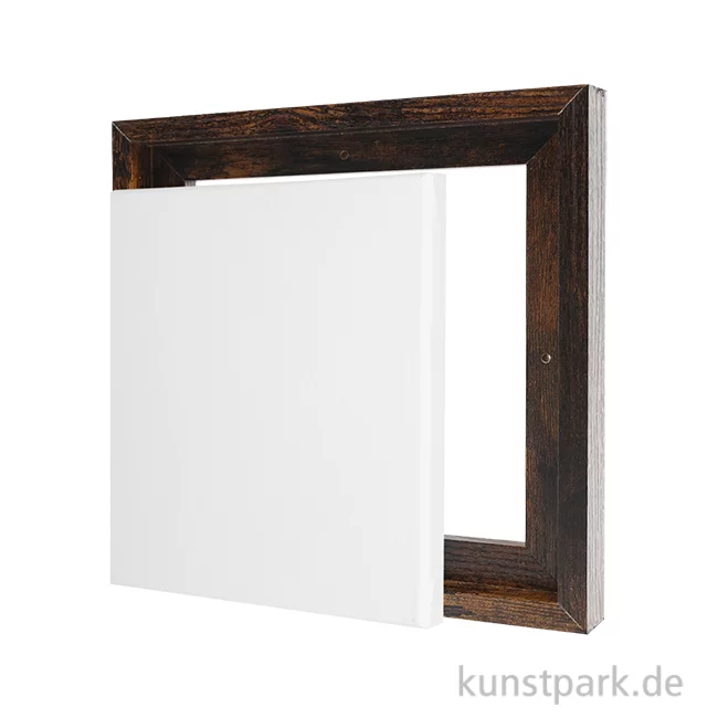 Artikelbild 1 des Artikels “Schattenfugenrahmen mit Keilrahmen - Walnuss 40 x 40 cm“