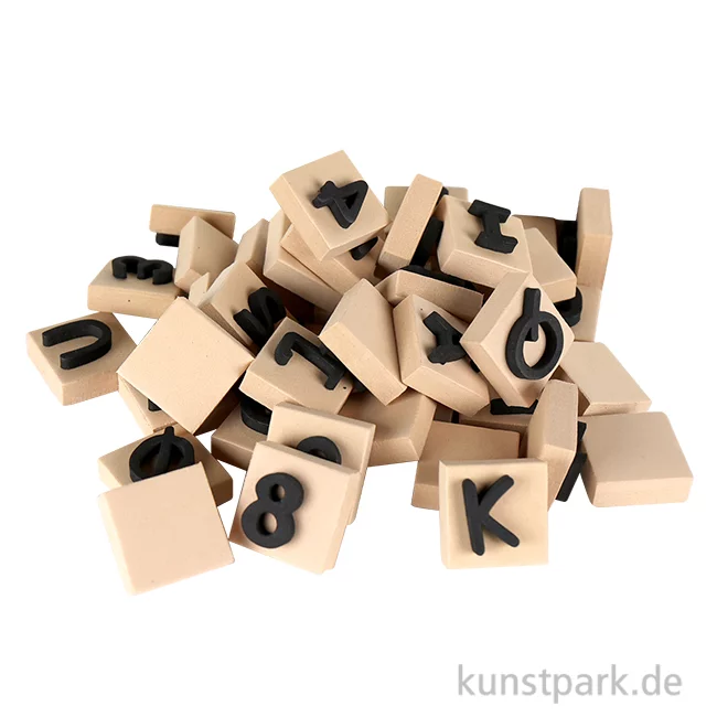 Artikelbild 1 des Artikels “Schaumstoff-Stempel - Buchstaben + Zahlen, 3x3 cm, 41 Stück “