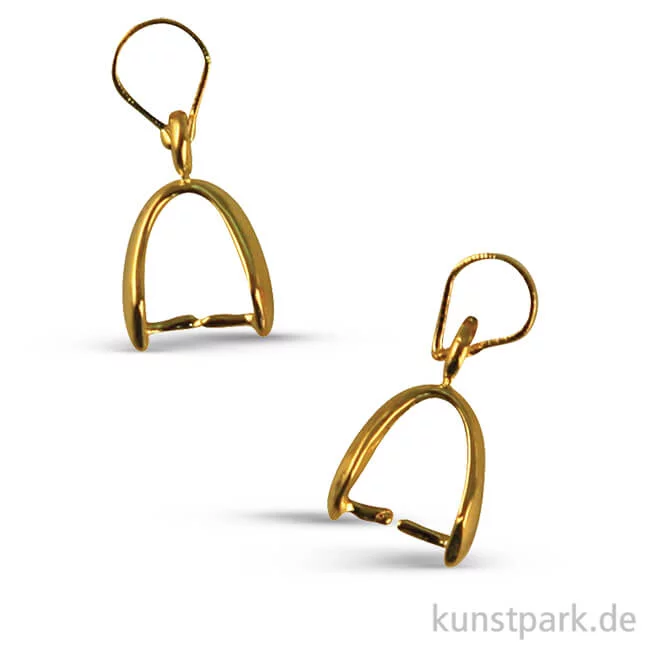Artikelbild 1 des Artikels “Schlaufenanhänger für Schmucksteine, 15 mm, 2 Stück Gold“