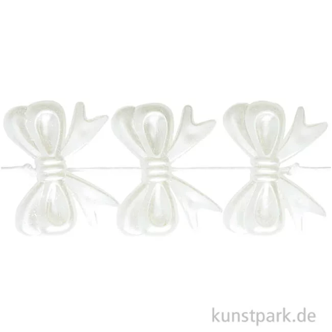 Artikelbild 1 des Artikels “Schleifen Perlen, Perlweiß, 23x29x6mm, 6 Stück “