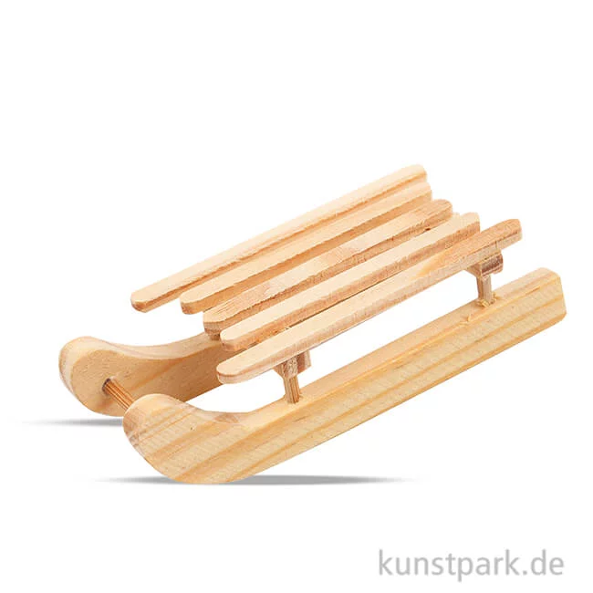Artikelbild 1 des Artikels “Mini Schlitten aus Holz, Größe 6,5x2,5 cm, 6 Stück “