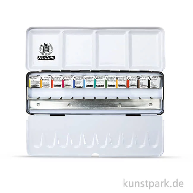 Artikelbild 1 des Artikels “Schmincke AKADEMIE Aquarellkasten mit 12 halben Näpfchen und 12 Reserve “
