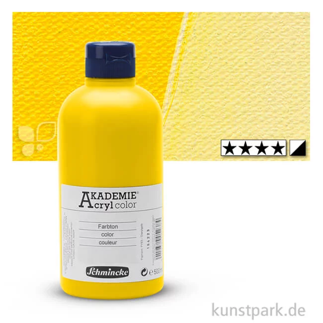 Artikelbild 1 des Artikels “Schmincke AKADEMIE Acrylfarben 500 ml Flasche | 224 Primär Gelb“