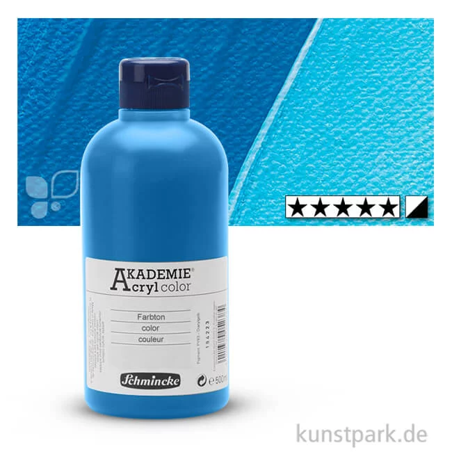 Artikelbild 1 des Artikels “Schmincke AKADEMIE Acrylfarben 500 ml Flasche | 446 Primär Cyan“