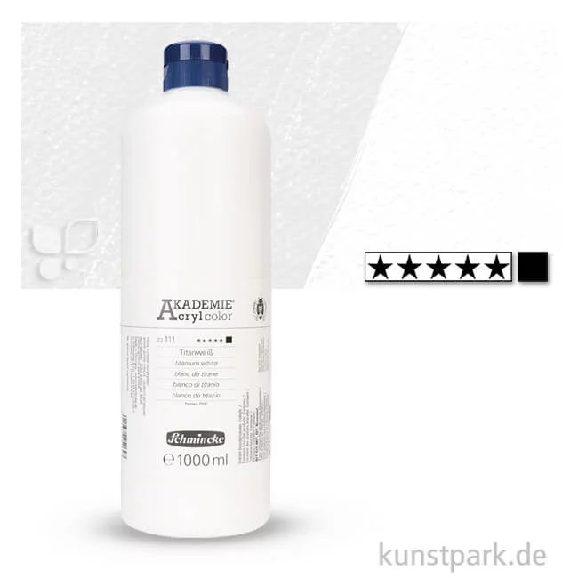 Artikelbild 1 des Artikels “Schmincke AKADEMIE Acrylfarben 1000 ml Flasche | Titanweiß“