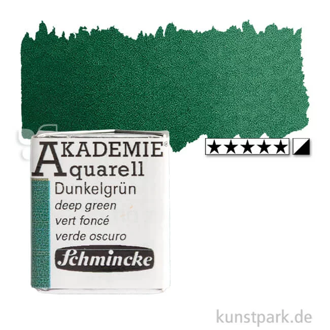 Artikelbild 1 des Artikels “Schmincke AKADEMIE Aquarellfarben 1/2 Napf | 556 Dunkelgrün“