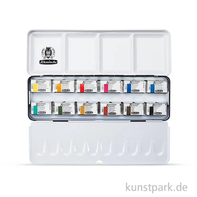 Artikelbild 1 des Artikels “Schmincke AKADEMIE Aquarellkasten mit 12 ganzen Näpfchen “