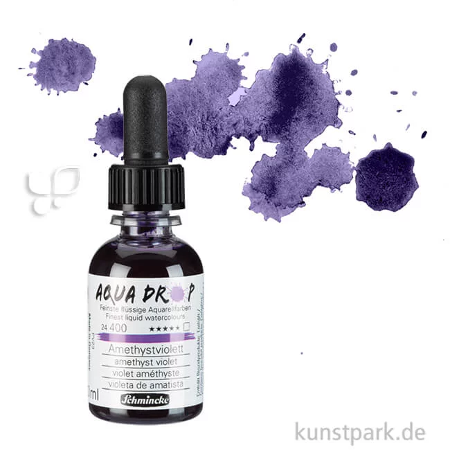 Artikelbild 1 des Artikels “Schmincke AQUA Drop - flüssige Aquarellfarbe, 30 ml Einzelfarbe | Amethystviolett“