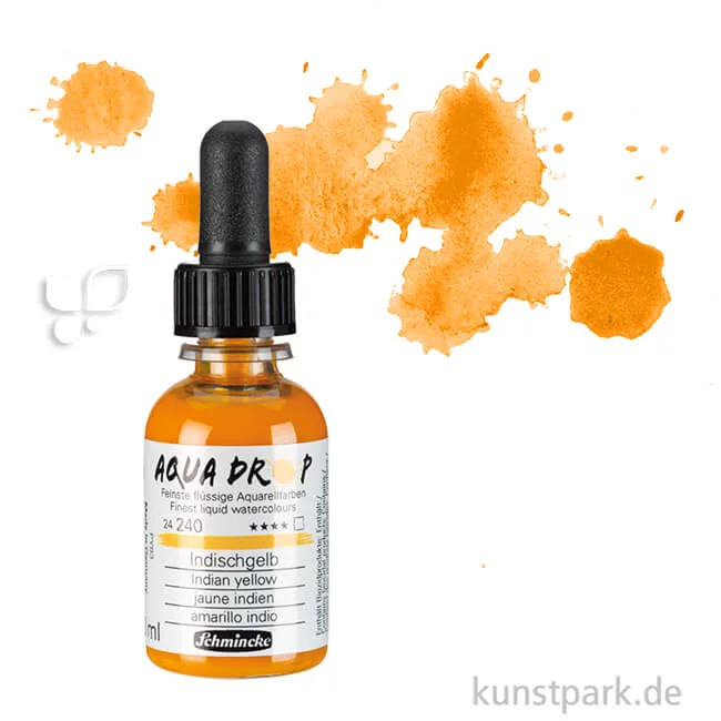 Artikelbild 1 des Artikels “Schmincke AQUA Drop - flüssige Aquarellfarbe, 30 ml Einzelfarbe | Indischgelb“